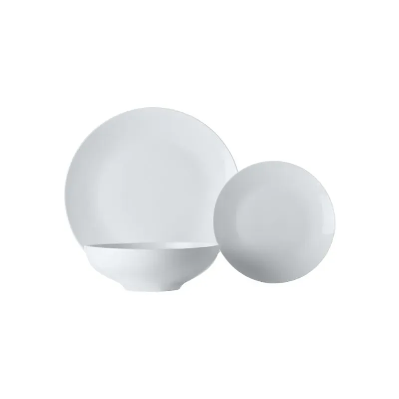 Maxwell & Williams 12 Piece White Basics Tribeca Coupe Dinner Set
