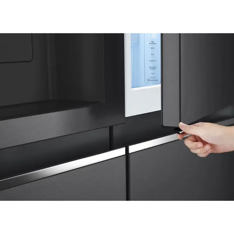 LG 617L Matte Black Side by Side Fridge GC-J257SQ2W | Tafelberg