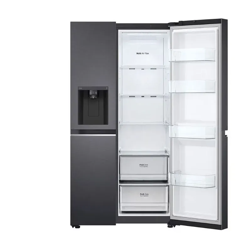 LG 611L Matte Black Side by Side Fridge GC-L257SQSL | Tafelberg