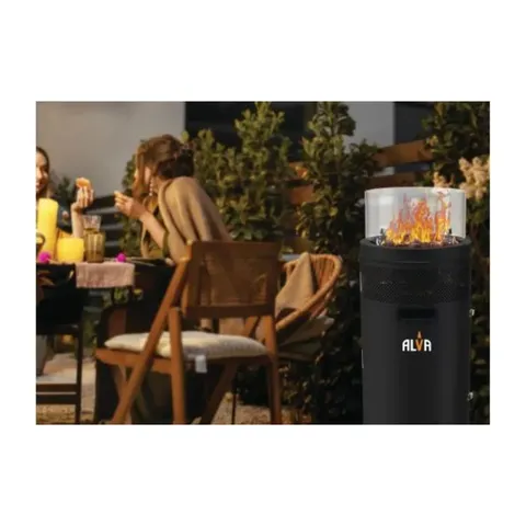 Alva Short Stand Firepit Patio Gas Heater GHP38 Display