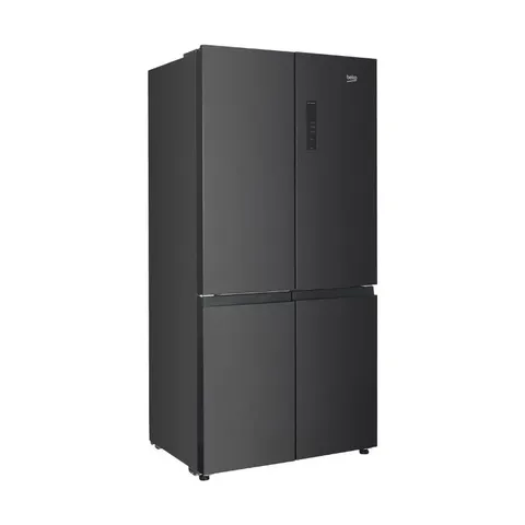 Beko 442L Brushed Dark Inox Multidoor Fridge Freezer GNO522B Side