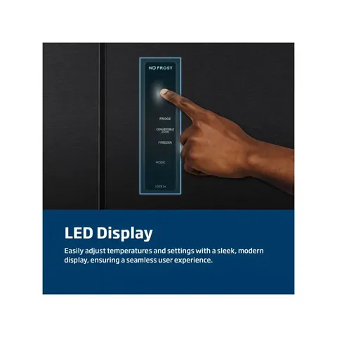 Beko 442L Brushed Dark Inox Multidoor Fridge Freezer GNO522B Display
