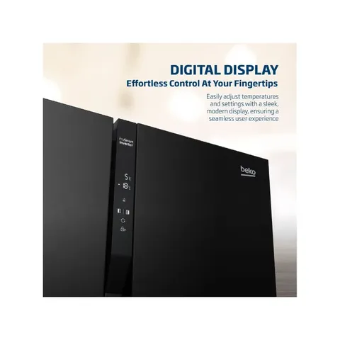 Beko 521L Dark Inox Side By Side Fridge GNO532B Display