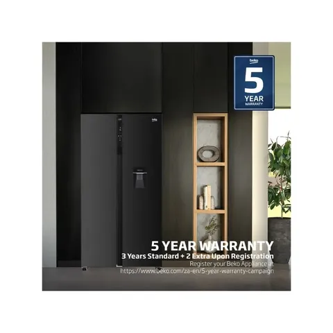 Beko 521L Dark Inox Side By Side Fridge GNO532B Warranty