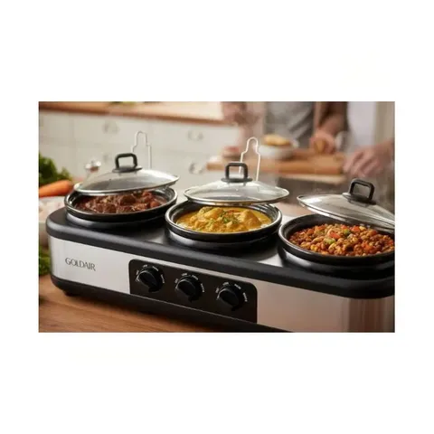 Goldair Triple Pot Slow Cooker GSC-325 Example