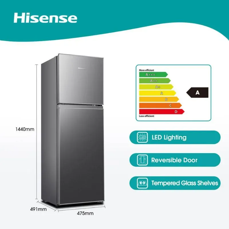 Hisense 154L Titan Silver Top Freezer H225TTS | Tafelberg Furnishers