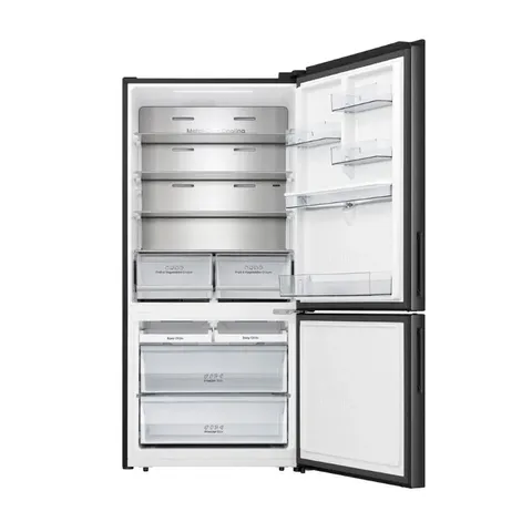Hisense 500L Black Bottom Freezer H630BSB-WD Open