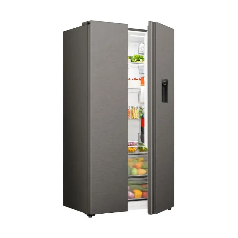 Hisense 550L Side By Side Titanium Inox Refrigerator H680SIT-WD