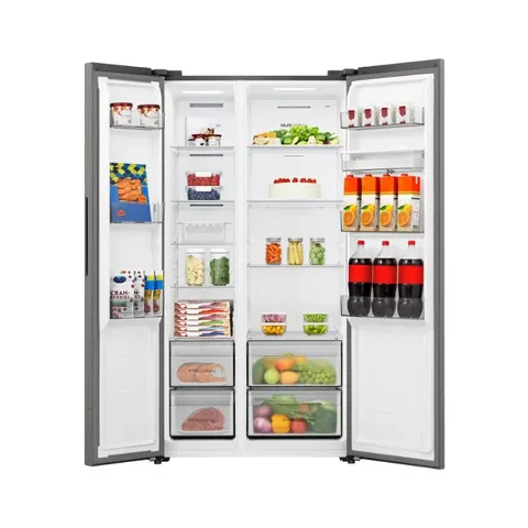 Hisense 550L Side By Side Refrigerator filled