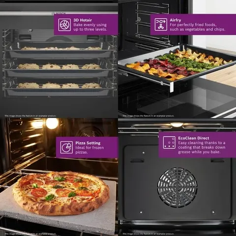 Bosch 60cm Black Built-In Oven HBG7341B1M overview