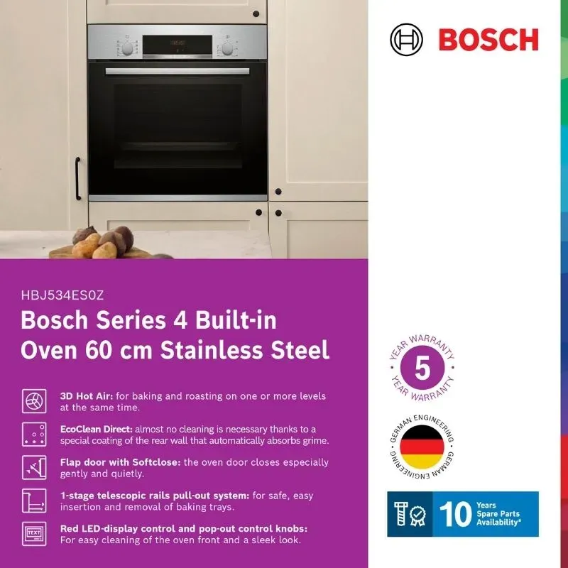 Bosch 66L Series 4 Oven HBJ534ES0Z | Tafelberg Furnishers