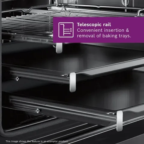 Bosch 60cm Home Connect Series 6 Oven HBJ559EB6Z Telescopic Rail
