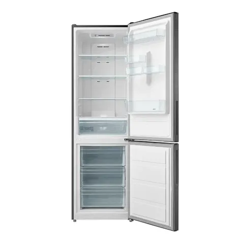 Midea 300L Silver Bottom Freezer Open