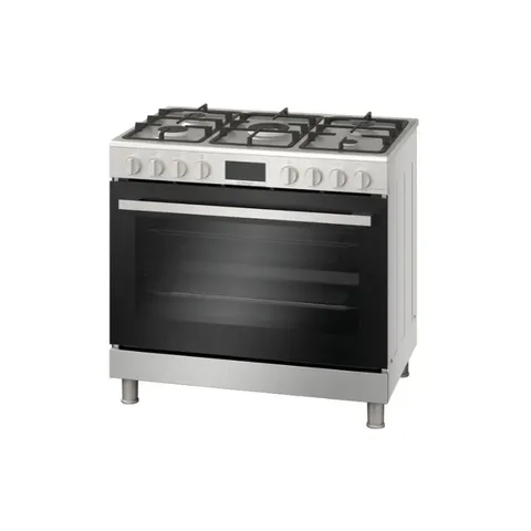 Bosch 90cm Series 8 Stainless Steel Gas Cooker HGP3ISY50Z Front