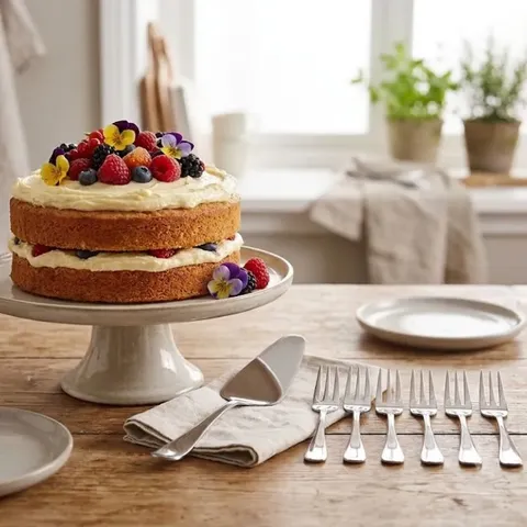 Maxwell & Williams Cosmopolitan 7 Piece Cake And Fork Set HK1521 Example