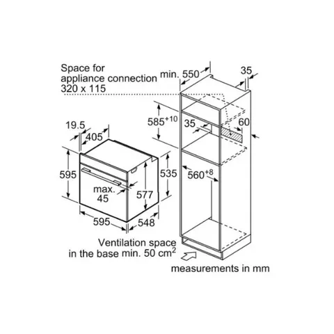 Siemens 67L Combi Microwave Oven HN878G4B6 Measurements