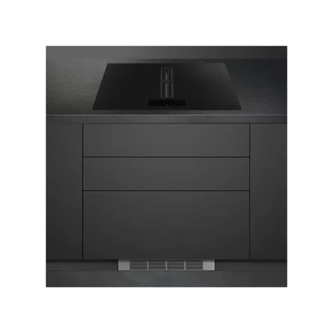 Smeg 83cm Classica Induction Hob With Downdraft Extractor HOBD382MB2 Display