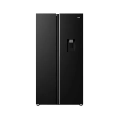 Haier 573L Black Mirror Side By Side Fridge HRF-768VNWGBLZA Front