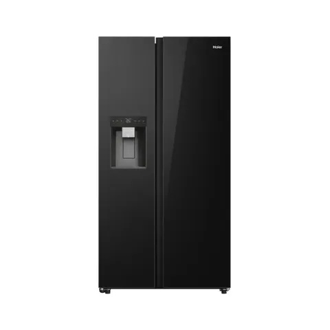 Haier 573L Black Mirror Side By Side Fridge HRF-768VNWIGBLZA Front