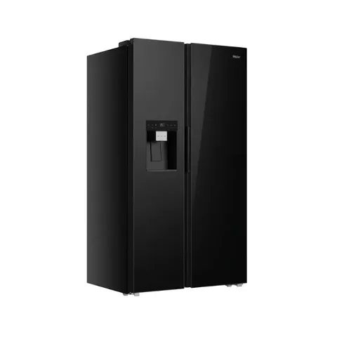 Haier 573L Black Mirror Side By Side Fridge HRF-768VNWIGBLZA Side