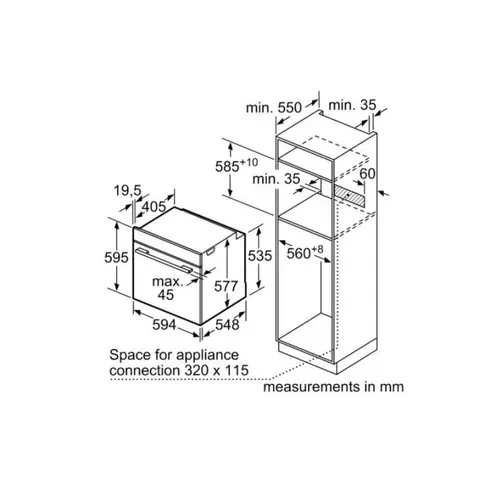 Siemens 71L Built-in Combi Steam Oven HS636GDS2 Installation Instructions