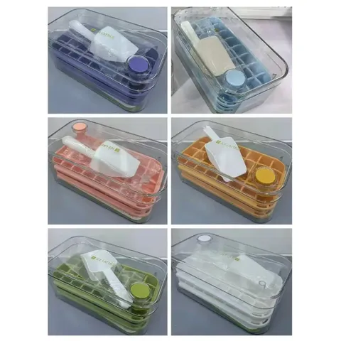 Home4U Ice Cube Tray Box IT64 Colours