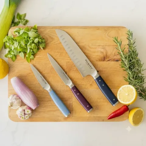 KitchenAid 3 Piece Knife Set K03PSTSOHASG Display