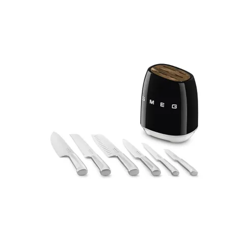 Smeg 6 Piece Knife Block Set KBSF02 Display