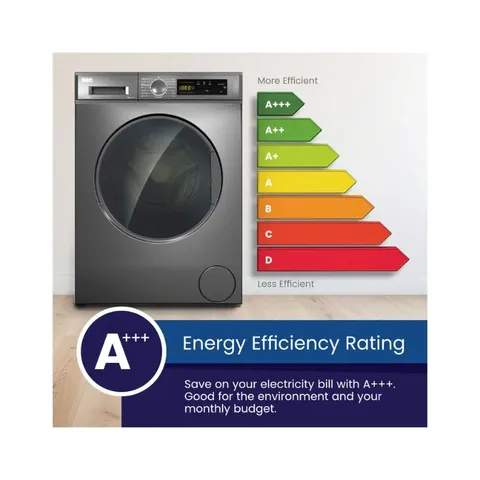 KIC 8kg Front Loader Washing Machine KFL812GR Front Loader Energy Rating