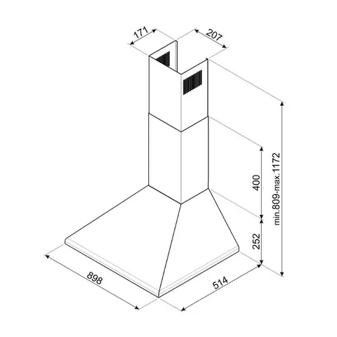 Smeg 90cm Chimney Extractor Hood KSED95 Installation