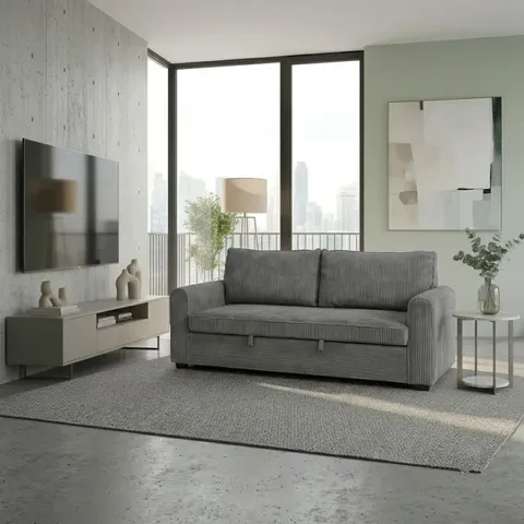 Hii Minka Dark Grey Pull Out Sleeper Couch LSG9042-8 Display