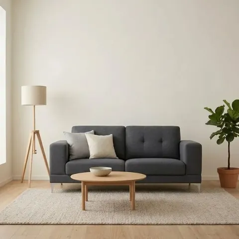 Hii Jensen Grey Fabric 2 Seater Couch LWSF2301/2DIV Display