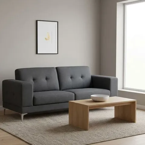 Hii Jensen Grey Fabric 3 Seater Couch LWSF2301/3DIV Display