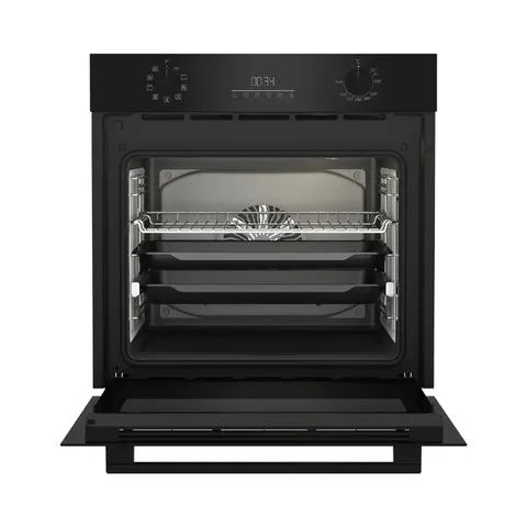 Beko 60cm Black Built-In Oven Open