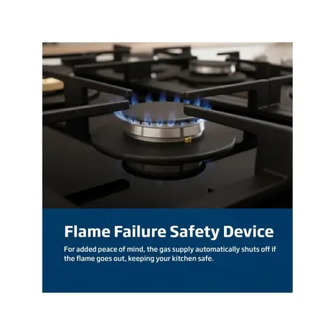 Beko 90cm Black On Glass Hob MACM90BG Safety