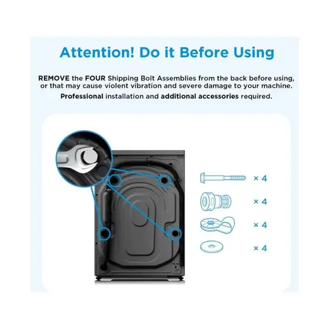 Midea 10kg Front Loader Washing Machine MF200W100WB-T Instructions