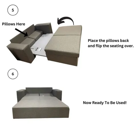 Misty Grey Sleeper Couch FAB