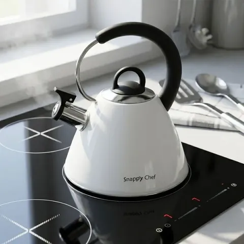 Snappy Chef 1.8L White Whistling Kettle NEW-KEBE002-WH Whistle