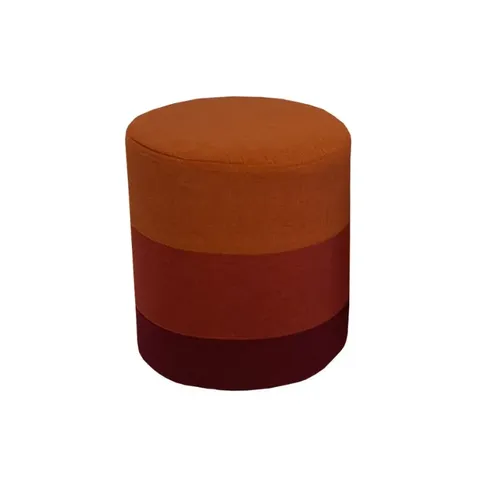 Milo Orange and Red Ottoman