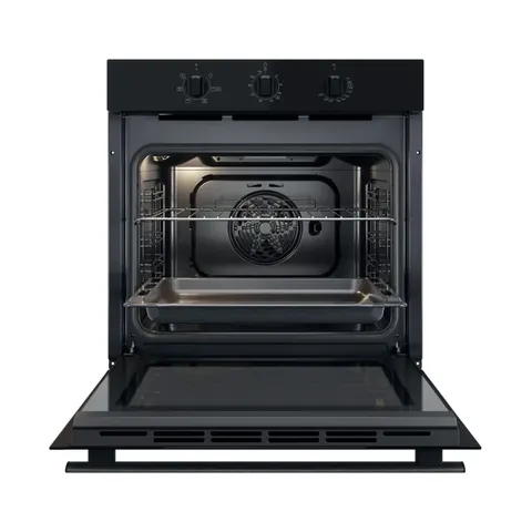 Whirlpool 60cm Black Built-In Oven Open