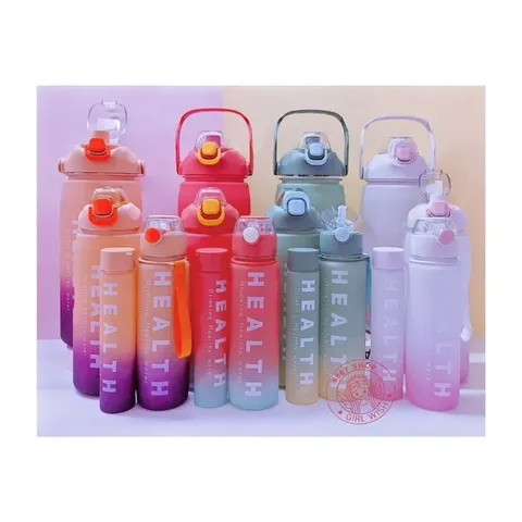 Home4U 4 Piece Motivation Water Bottle Set OMWB40 Colour Options