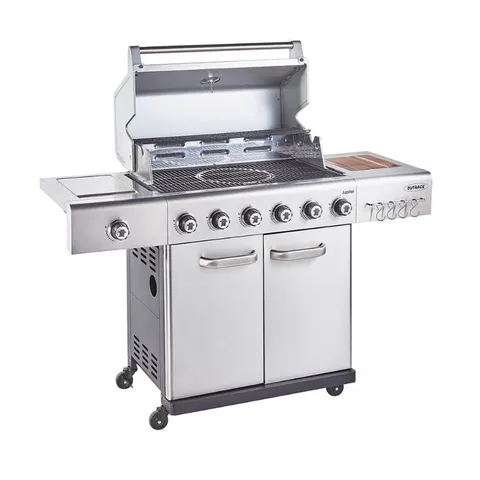 Outback Braai Jupiter 6 Hybrid Braai open