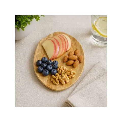 Home4U Small Wooden Oval Melamine Platter OWLPS2032 Serving