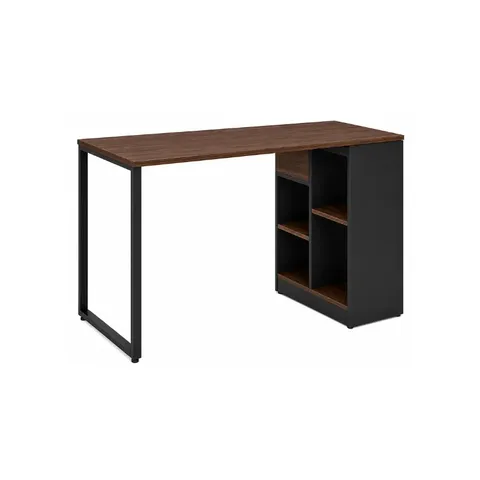 Hii Linden 1.2m Black Walnut Desk With Shelves OZ3809BLK/WN Desk