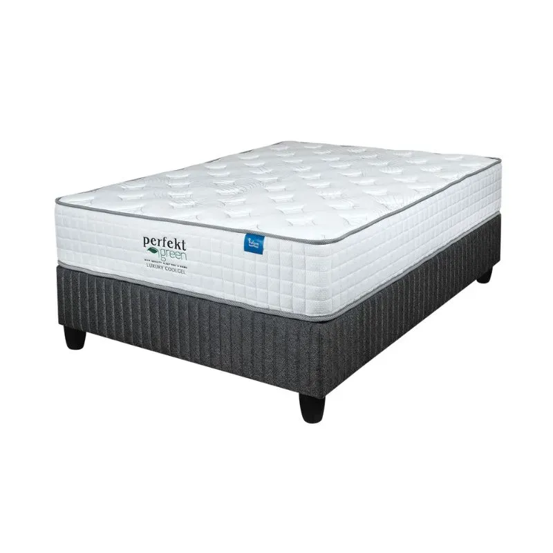 極美品。LUXE EXTRA EDITION EG-XS86MH Perfekt Green Luxury Coolgel Queen Bed Set Extra Length