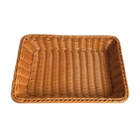 Home4U Large Plastic Wicker Tray PWTLAR-12025 Top