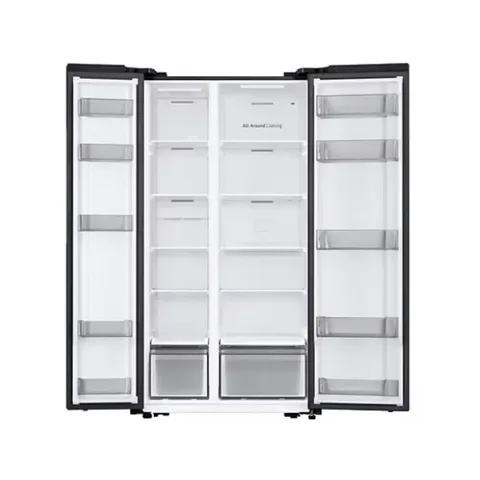 Samsung 564L Side by side Matt Black Fridge RS57DG4000B4FA Open