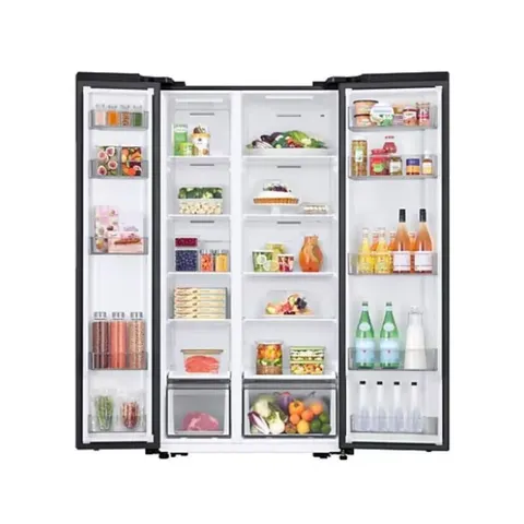 Samsung 564L Side by side Matt Black Fridge RS57DG4000B4FA Filled