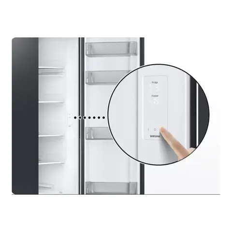 Samsung 564L Side by side Matt Black Fridge RS57DG4000B4FA Control
