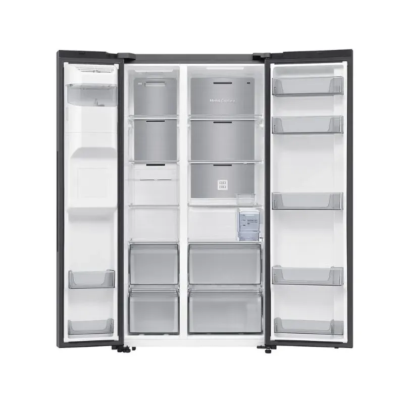 Samsung 617L Black Bespoke Side By Side Fridge RS70F65K2F